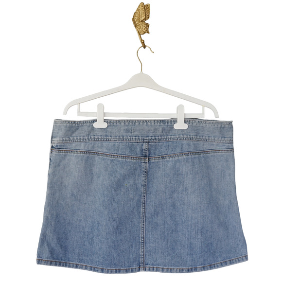 VTG Y2K Gap Jeans Denim Mini Pleated Skirt 20 Preppy Emo grunge Americana Retro - Picture 9 of 13